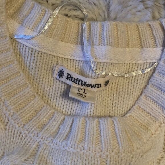Ruff Hewn cable knit wool blend sweater size P/L - Picture 6 of 8